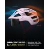 imageOutdoorMaster Adult Bike Helmet  Bicycle Helmet with Rechargeable Rear LED Light Detachable Magnetic Goggles Removable Sun Visor  Suitable for Commuting and Cycling for Men and WomenMisty Sakura