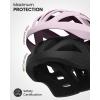 imageOutdoorMaster Adult Bike Helmet  Bicycle Helmet with Rechargeable Rear LED Light Detachable Magnetic Goggles Removable Sun Visor  Suitable for Commuting and Cycling for Men and WomenMisty Sakura
