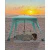 imageOutdoorMaster Beach Cabana with Fringes Portable 6 x 6 Beach Canopy for Sand Easy Set Up Beach Shelter Included Side Wall UPF 50 UV Protection Sun Umbrella  for Family ampamp FriendsLight Greena
