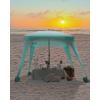 imageOutdoorMaster Beach Cabana with Fringes Portable 6 x 6 Beach Canopy for Sand Easy Set Up Beach Shelter Included Side Wall UPF 50 UV Protection Sun Umbrella  for Family ampamp FriendsStripes