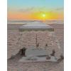 imageOutdoorMaster Beach Cabana with Fringes Portable 6 x 6 Beach Canopy for Sand Easy Set Up Beach Shelter Included Side Wall UPF 50 UV Protection Sun Umbrella  for Family ampamp FriendsVintage Browna