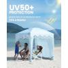 imageOutdoorMaster Beach Cabana with Fringes Portable 6 x 6 Beach Canopy for Sand Easy Set Up Beach Shelter Included Side Wall UPF 50 UV Protection Sun Umbrella  for Family ampamp FriendsWave Point
