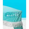 imageOutdoorMaster Beach Cabana with Fringes Portable 6 x 6 Beach Canopy for Sand Easy Set Up Beach Shelter Included Side Wall UPF 50 UV Protection Sun Umbrella  for Family ampamp FriendsLight Greena
