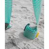 imageOutdoorMaster Beach Cabana with Fringes Portable 6 x 6 Beach Canopy for Sand Easy Set Up Beach Shelter Included Side Wall UPF 50 UV Protection Sun Umbrella  for Family ampamp FriendsStripes