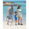 imageOutdoorMaster Beach Cabana with Fringes Portable 6 x 6 Beach Canopy for Sand Easy Set Up Beach Shelter Included Side Wall UPF 50 UV Protection Sun Umbrella  for Family ampamp FriendsVintage Browna