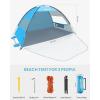 imageOutdoorMaster Beach Tent Sun Shelter with 2 Ventilated Doors UPF50 Easy Setup Beach Tent Canopy for 3 Person Lightweight ampamp Portable Family Beach Umbrellas for Sand with Carrying Bag Ocracoke CoastBlue