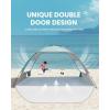 imageOutdoorMaster Beach Tent Sun Shelter with 2 Ventilated Doors UPF50 Easy Setup Beach Tent Canopy for 3 Person Lightweight ampamp Portable Family Beach Umbrellas for Sand with Carrying Bag Ocracoke CoastCancun Seashore