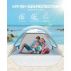 imageOutdoorMaster Beach Tent Sun Shelter with 2 Ventilated Doors UPF50 Easy Setup Beach Tent Canopy for 3 Person Lightweight ampamp Portable Family Beach Umbrellas for Sand with Carrying Bag Ocracoke CoastOcracoke Coast