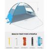 imageOutdoorMaster Beach Tent Sun Shelter with 2 Ventilated Doors UPF50 Easy Setup Beach Tent Canopy for 3 Person Lightweight ampamp Portable Family Beach Umbrellas for Sand with Carrying Bag Ocracoke CoastOcracoke Coast