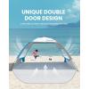 imageOutdoorMaster Beach Tent Sun Shelter with 2 Ventilated Doors UPF50 Easy Setup Beach Tent Canopy for 3 Person Lightweight ampamp Portable Family Beach Umbrellas for Sand with Carrying Bag Ocracoke CoastOcracoke Coast