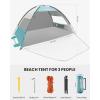 imageOutdoorMaster Beach Tent Sun Shelter with 2 Ventilated Doors UPF50 Easy Setup Beach Tent Canopy for 3 Person Lightweight ampamp Portable Family Beach Umbrellas for Sand with Carrying Bag Ocracoke CoastCancun Seashore