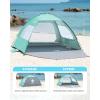 imageOutdoorMaster Beach Tent for 34 Person  Easy Setup Sun Shade Shelter Portable Beach Shade Sun Canopy with UPF 50 UV Protection Removable Skylight Family SizeGreen