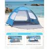 imageOutdoorMaster Beach Tent for 34 Person  Easy Setup Sun Shade Shelter Portable Beach Shade Sun Canopy with UPF 50 UV Protection Removable Skylight Family SizeBlue