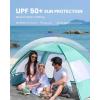 imageOutdoorMaster Beach Tent for 34 Person  Easy Setup Sun Shade Shelter Portable Beach Shade Sun Canopy with UPF 50 UV Protection Removable Skylight Family SizeGreen