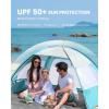imageOutdoorMaster Beach Tent for 34 Person  Easy Setup Sun Shade Shelter Portable Beach Shade Sun Canopy with UPF 50 UV Protection Removable Skylight Family SizeOlive Green