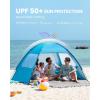 imageOutdoorMaster Beach Tent for 34 Person  Easy Setup Sun Shade Shelter Portable Beach Shade Sun Canopy with UPF 50 UV Protection Removable Skylight Family SizeBlue