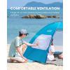 imageOutdoorMaster Beach Tent for 34 Person  Easy Setup Sun Shade Shelter Portable Beach Shade Sun Canopy with UPF 50 UV Protection Removable Skylight Family SizeBlue