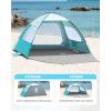 imageOutdoorMaster Beach Tent for 34 Person  Easy Setup Sun Shade Shelter Portable Beach Shade Sun Canopy with UPF 50 UV Protection Removable Skylight Family SizeOlive Green