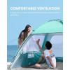 imageOutdoorMaster Beach Tent for 34 Person  Easy Setup Sun Shade Shelter Portable Beach Shade Sun Canopy with UPF 50 UV Protection Removable Skylight Family SizeGreen