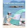 imageOutdoorMaster Beach Tent for 34 Person  Easy Setup Sun Shade Shelter Portable Beach Shade Sun Canopy with UPF 50 UV Protection Removable Skylight Family SizeGreen
