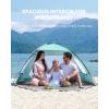 imageOutdoorMaster Beach Tent for 34 Person  Easy Setup Sun Shade Shelter Portable Beach Shade Sun Canopy with UPF 50 UV Protection Removable Skylight Family SizeGreen