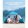 imageOutdoorMaster Beach Tent for 34 Person  Easy Setup Sun Shade Shelter Portable Beach Shade Sun Canopy with UPF 50 UV Protection Removable Skylight Family SizeBlue