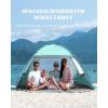 imageOutdoorMaster Beach Tent for 34 Person  Easy Setup Sun Shade Shelter Portable Beach Shade Sun Canopy with UPF 50 UV Protection Removable Skylight Family SizeGreen