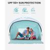 imageOutdoorMaster Beach Tent for 34 Person  Easy Setup and Portable Beach Shade Sun Shelter Canopy with UPF 50 UV Protection Removable Skylight Family Size  GreenGreen