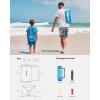imageOutdoorMaster Beach Tent for 34 Person  Easy Setup and Portable Beach Shade Sun Shelter Canopy with UPF 50 UV Protection Removable Skylight Family Size  GreenBlue