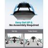 imageOutdoorMaster Beach Tent with Blackout Shelter Technology Portable Beach Shade Sun Shelter Canopy for 46 Person with UPF 50 UV Protection Easy Setup Pop Up Tent Family SizeBlue