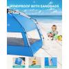 imageOutdoorMaster Beach Tent with Blackout Shelter Technology Portable Beach Shade Sun Shelter Canopy for 46 Person with UPF 50 UV Protection Easy Setup Pop Up Tent Family SizeOcracoke Coast