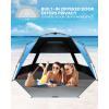 imageOutdoorMaster Beach Tent with Blackout Shelter Technology Portable Beach Shade Sun Shelter Canopy for 46 Person with UPF 50 UV Protection Easy Setup Pop Up Tent Family SizeBlue