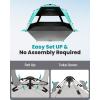 imageOutdoorMaster Beach Tent with Blackout Shelter Technology Portable Beach Shade Sun Shelter Canopy for 46 Person with UPF 50 UV Protection Easy Setup Pop Up Tent Family SizeGreen