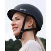 imageOutdoorMaster Bike Helmet for AdultsAdjustable Cycling Helmet with Light for Men ampamp Women  Safety Certified for Bicycle Skateboard Road Bike Skating Roller Commuting HelmetMeteorite Black