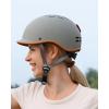 imageOutdoorMaster Bike Helmet for AdultsAdjustable Cycling Helmet with Light for Men ampamp Women  Safety Certified for Bicycle Skateboard Road Bike Skating Roller Commuting HelmetMatte Grey