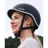 imageOutdoorMaster Bike Helmet for AdultsAdjustable Cycling Helmet with Light for Men ampamp Women  Safety Certified for Bicycle Skateboard Road Bike Skating Roller Commuting HelmetMatte Black