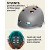 imageOutdoorMaster Kayak Helmet Wakeboard Helmet Whitewater Helmet Men Women Water Helmet with Ear Pads Surf Helmet 12 Vents Dial Fit Adjustment Longboard Helmet Perfect for Kayaking BoatingMatte Grey