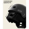 imageOutdoorMaster Kayak Helmet Wakeboard Helmet Whitewater Helmet Men Women Water Helmet with Ear Pads Surf Helmet 12 Vents Dial Fit Adjustment Longboard Helmet Perfect for Kayaking BoatingMatte Black
