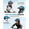 imageOutdoorMaster Kids Bike Helmet  Full Face Helmet for Kids  Adjustable Detachable and Lightweight  for MultiSport  from Toddler to YouthBlue