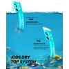 imageOutdoorMaster Marlin Kids Snorkel Set Adjustable Strap Dry Top Diving Mask AntiFog Snorkeling Mask Gear Kids Swimming Goggles for Boys and Girls Age 614Blue