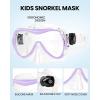imageOutdoorMaster Marlin Kids Snorkel Set Adjustable Strap Dry Top Diving Mask AntiFog Snorkeling Mask Gear Kids Swimming Goggles for Boys and Girls Age 614Purple