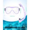 imageOutdoorMaster Marlin Kids Snorkel Set Adjustable Strap Dry Top Diving Mask AntiFog Snorkeling Mask Gear Kids Swimming Goggles for Boys and Girls Age 614Purple