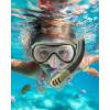 imageOutdoorMaster Marlin Kids Snorkel Set Adjustable Strap Dry Top Diving Mask AntiFog Snorkeling Mask Gear Kids Swimming Goggles for Boys and Girls Age 614Dark Green
