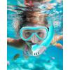 imageOutdoorMaster Marlin Kids Snorkel Set Adjustable Strap Dry Top Diving Mask AntiFog Snorkeling Mask Gear Kids Swimming Goggles for Boys and Girls Age 614Blue