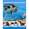 imageOutdoorMaster Mobula Snorkeling Gear for Adults Diving Mask and Snorkel Set with Tempered Glass AntiFog TOP Dry Snorkel for Diving Snorkeling SwimmingOrange