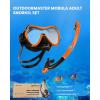 imageOutdoorMaster Mobula Snorkeling Gear for Adults Diving Mask and Snorkel Set with Tempered Glass AntiFog TOP Dry Snorkel for Diving Snorkeling SwimmingOrange