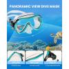 imageOutdoorMaster Mobula Snorkeling Gear for Adults Diving Mask and Snorkel Set with Tempered Glass AntiFog TOP Dry Snorkel for Diving Snorkeling SwimmingAqua