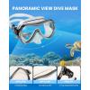 imageOutdoorMaster Mobula Snorkeling Gear for Adults Diving Mask and Snorkel Set with Tempered Glass AntiFog TOP Dry Snorkel for Diving Snorkeling SwimmingGrey