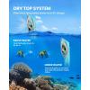 imageOutdoorMaster Mobula Snorkeling Gear for Adults Diving Mask and Snorkel Set with Tempered Glass AntiFog TOP Dry Snorkel for Diving Snorkeling SwimmingAqua