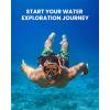 imageOutdoorMaster Mobula Snorkeling Gear for Adults Diving Mask and Snorkel Set with Tempered Glass AntiFog TOP Dry Snorkel for Diving Snorkeling SwimmingOrange